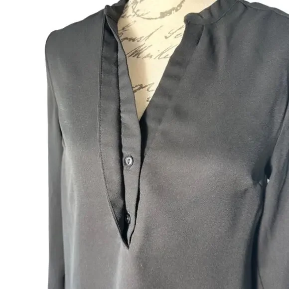 Women’s Lumiere Black Long Sleeve Sheer Back Tunic Blouse - Small - Picture 5 of 9